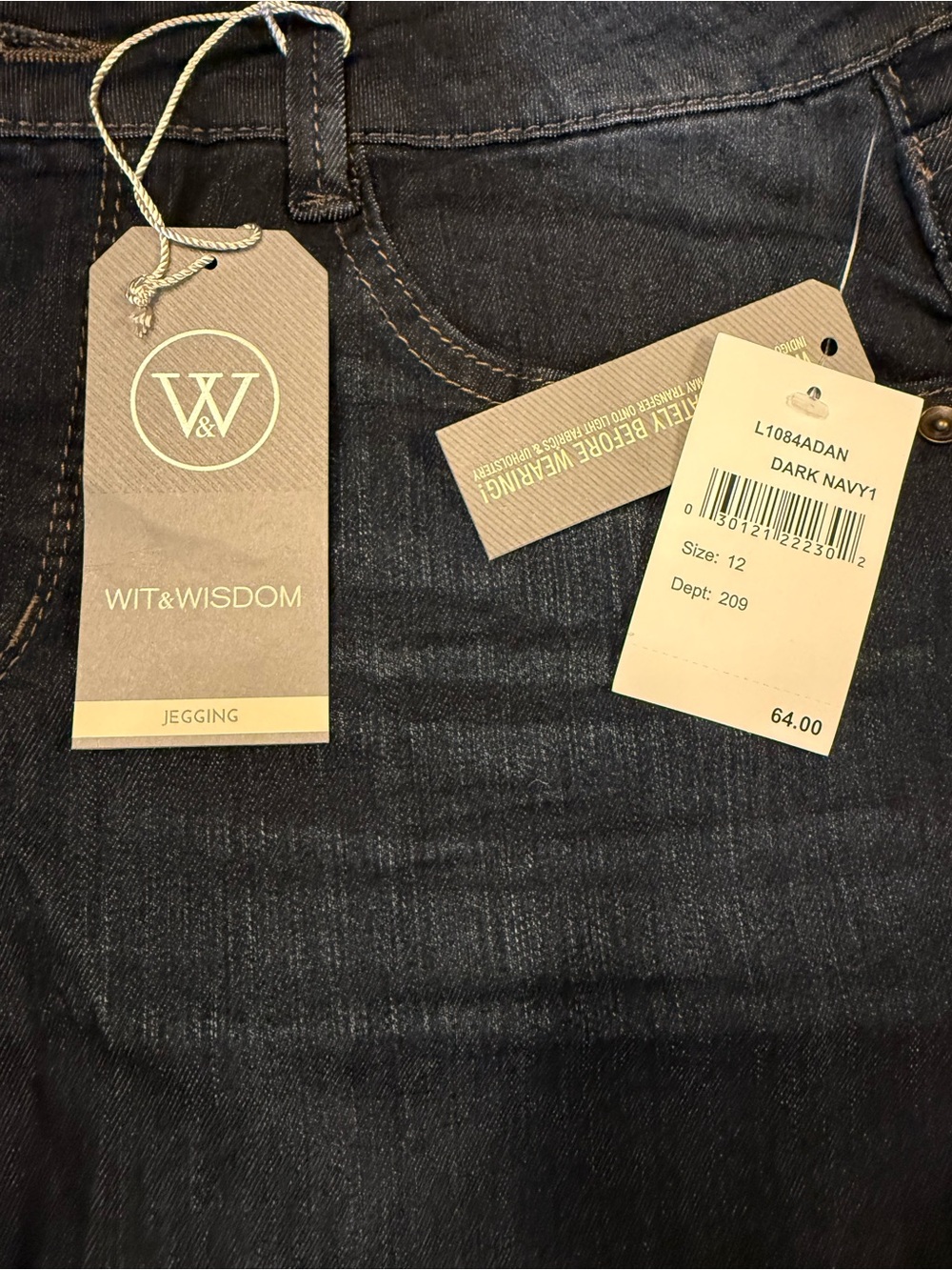 Wit & Wisdom Dark Navy Stretch Jeggings
